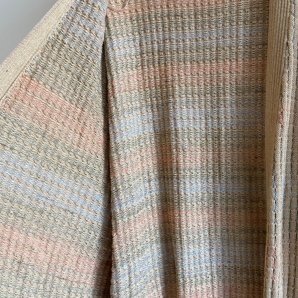 L SPACE ENCINITAS CARDIGAN Duster Cover Up Tan Color size Medium Large - Picture 9 of 15